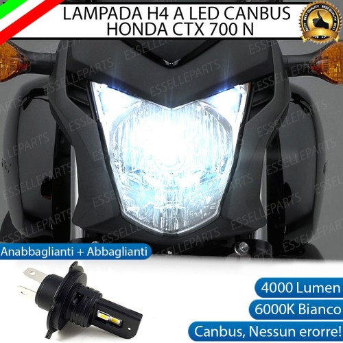 Lampada Singola H4 LED 4000 Lumen per HONDA CTX 700 2014-2016 N ABS DCT