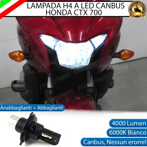 Lampada Singola H4 LED 4000 Lumen per HONDA CTX 700 2014-2016 ABS DCT