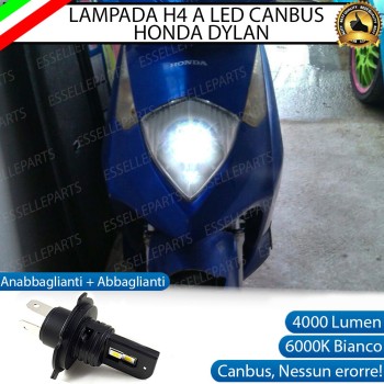 Lampada Singola H4 LED 4000 Lumen per HONDA Dylan 125 2002-2006 Lampada Singola H4 LED 4000 Lumen per HONDA Dylan 125 2002-2006