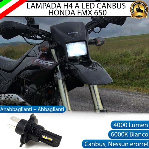 Lampada Singola H4 LED 4000 Lumen per HONDA FMX 650 2005-2006