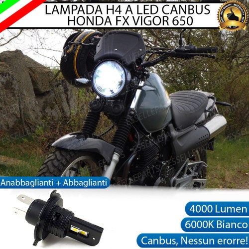 Lampada Singola H4 LED 4000 Lumen per HONDA FX Vigor 650 1999-2002