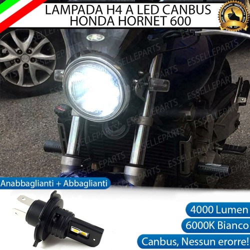 Lampada Singola H4 LED 4000 Lumen per HONDA Hornet 600 1998-2000