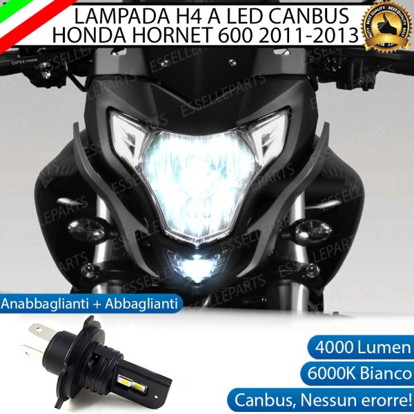 Lampada Singola H4 LED 4000 Lumen per HONDA Hornet 600 2011-2013