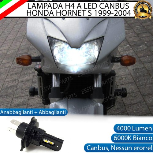 Lampada Singola H4 LED 4000 Lumen per HONDA Hornet 600 S 1999-2001