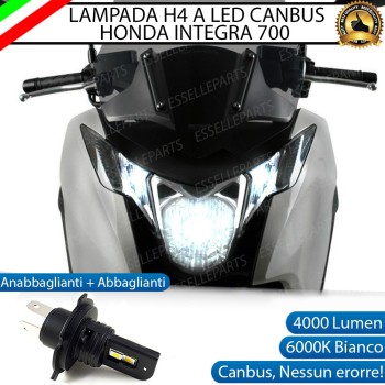 Lampada Singola H4 LED 4000 Lumen per HONDA Integra 700 2011-2013