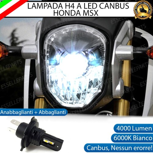 Lampada Singola H4 LED 4000 Lumen per HONDA MSX 125 2013-2015