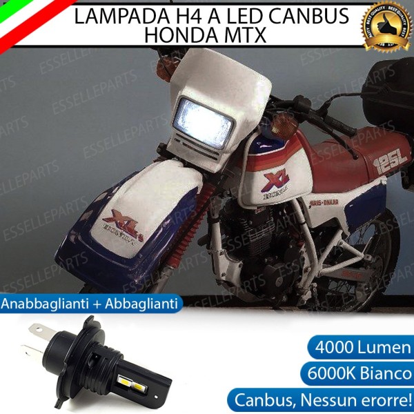 Lampada Singola H4 LED 4000 Lumen per HONDA MTX 125 1983-1987 R