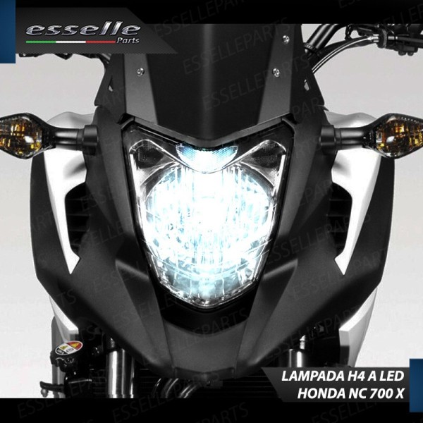 Lampada Singola H4 LED 4000 Lumen per HONDA NC 700 X 2011-2013 DCT ABS