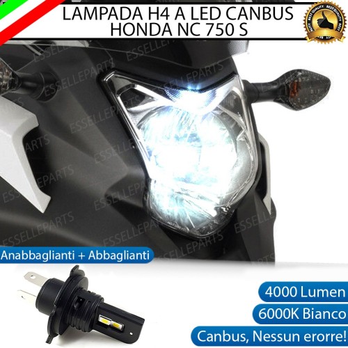 Lampada Singola H4 LED 4000 Lumen per HONDA NC 750 S 2014-2016 DCT ABS