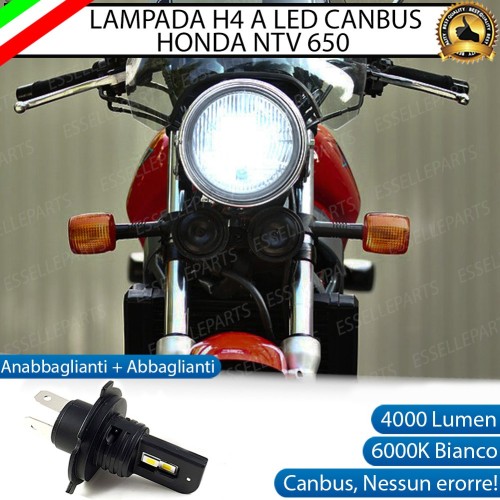 Lampada Singola H4 LED 4000 Lumen per HONDA NTV 650 1988-2001