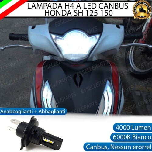 Lampada Singola H4 LED 4000 Lumen per HONDA SH 125 2013-2016 Mode