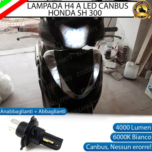 Lampada Singola H4 LED 4000 Lumen per HONDA SH 300 2006-2010 i