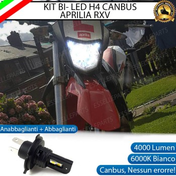 Lampada Singola LED H4 4000 Lumen per APRILIA RXV 550 2009-2014