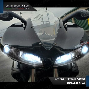 Kit Full LED Coppia H8 9800 LUMEN Anabbagliante Buell 1125 R 2007-2011