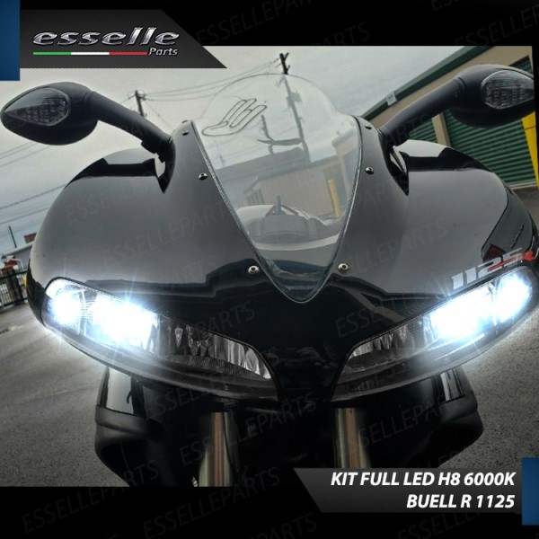 Kit Full LED Coppia H8 9800 LUMEN Abbagliante Buell 1125 R 2007-2011