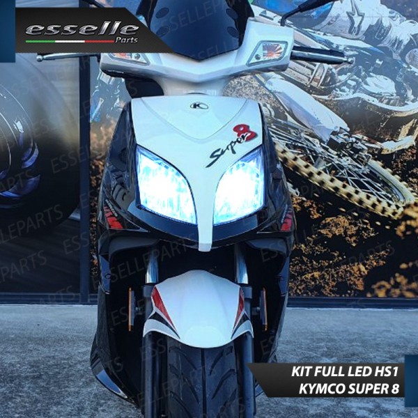 Coppia Lampade HS1 LED 8000 Lumen per KYMCO Super 8 125 2008-2013