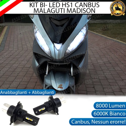 Coppia Lampade HS1 LED 8000 Lumen per MALAGUTI Madison 250 2007-2012 3