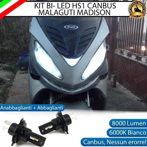 Coppia Lampade HS1 LED 8000 Lumen per MALAGUTI Madison 400 2002-2006 4T