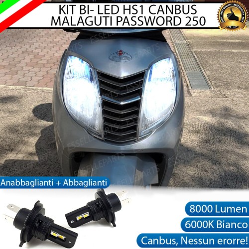 Coppia Lampade HS1 LED 8000 Lumen per MALAGUTI Password 250 2005-2006 GK