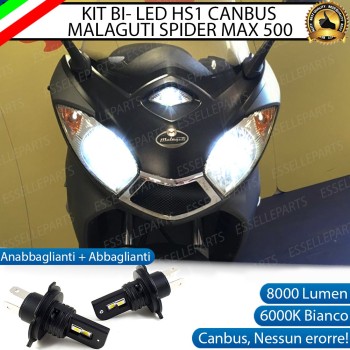 Coppia Lampade HS1 LED 8000 Lumen per MALAGUTI Spider Max 500 2008-2011 GT