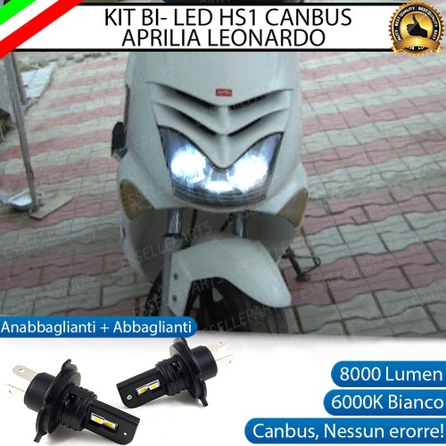 Coppia LED HS1 8000 Lumen per APRILIA Leonardo 300 2004-2007
