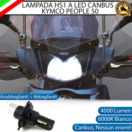 Lampada Singola HS1 LED 4000 Lumen per KYMCO People 50 2007-2011 4T