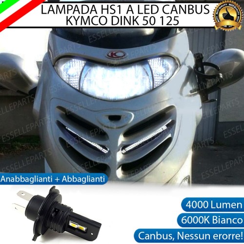 Lampada Singola HS1 LED 4000 Lumen per KYMCO Dink 200 2004-2006 Classic