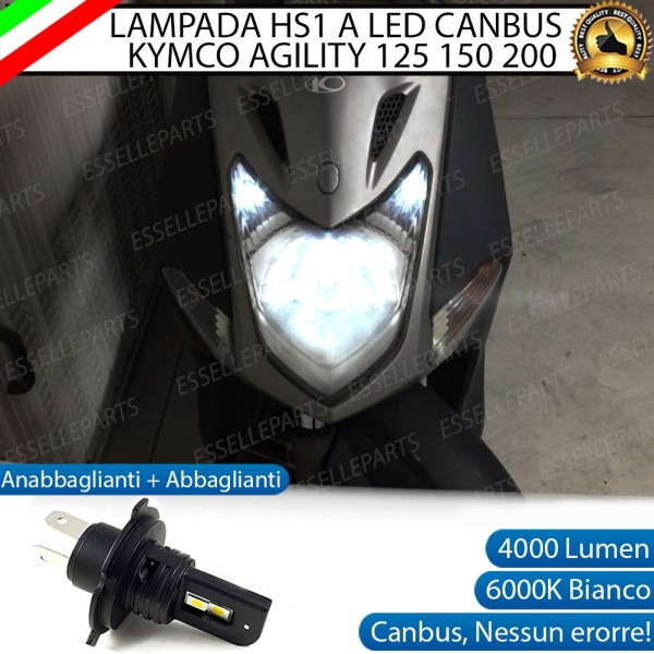 Lampada Singola HS1 LED 4000 Lumen per KYMCO Agility 200 2008-2016 R16
