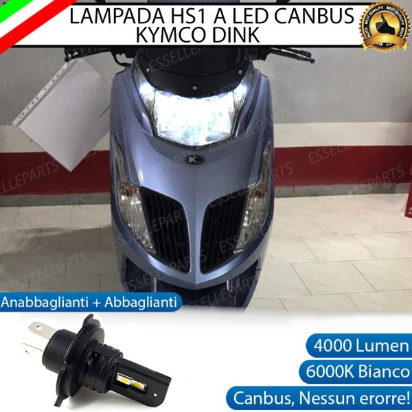 Lampada Singola HS1 LED 4000 Lumen per KYMCO Dink 200 2007-2017 DD