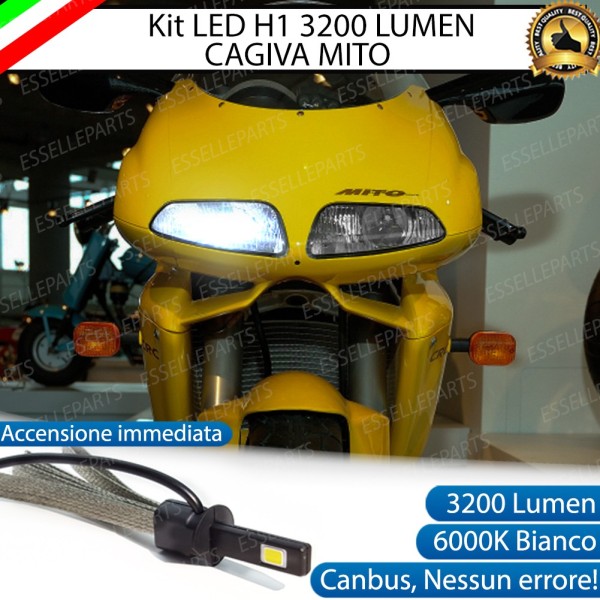 Kit Full LED Lampada H1 3200 LUMEN Abbagliante Mito 125 1990-1991