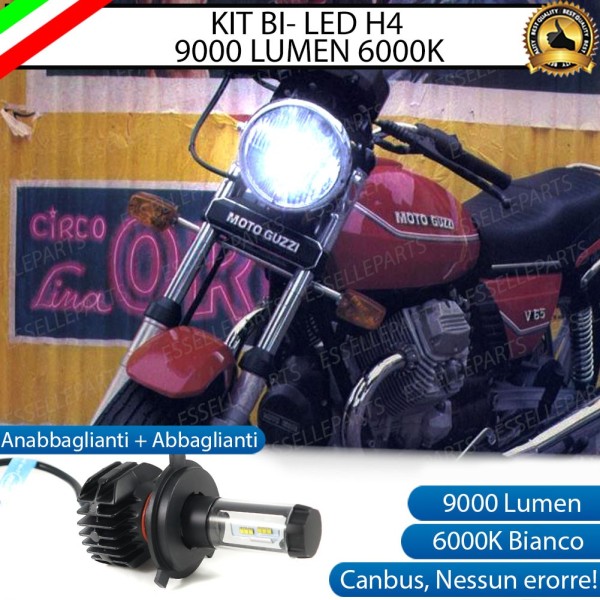 Kit Full LED Lampada H4 9000 LUMEN 6000K MOTO GUZZI V 65 1986-1997 Florida