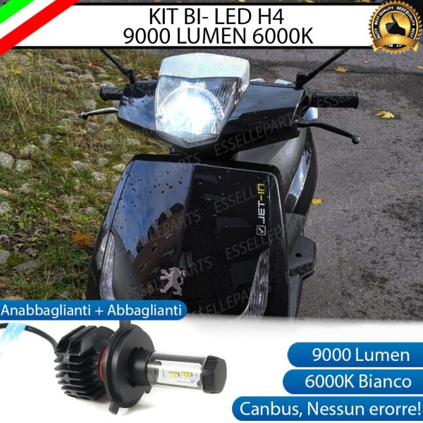 Kit Full LED Lampada H4 9000 LUMEN 6000K PEUGEOT e-Vivacity 50 2012-2015