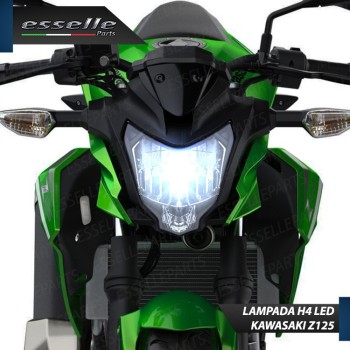 Kit Full LED Lampada H4 9000 LUMEN Anabbagliante Abbagliante Kawasaki Z 125 2021