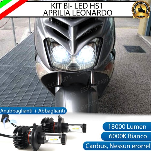 Kit Full LED HS1 18000 LUMEN Anabbagliante Abbagliante Aprilia Leonardo 250 2001-2004