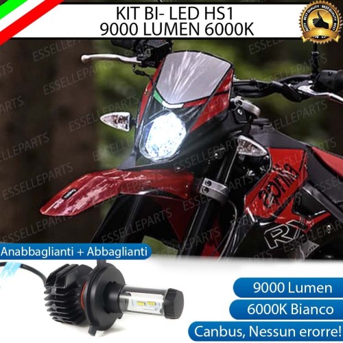 Kit Full LED HS1 9000 LUMEN Anabbagliante Abbagliante Aprilia RX 125 2007-2014