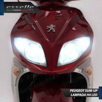 Kit Full LED Coppia H4 18000 Lumen 6000K bianco per PEUGEOT Sum-up 125 2008-2011