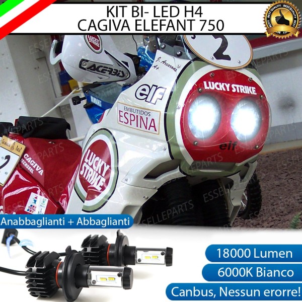 Kit Full LED Lampade H4 18000 LUMEN Cagiva Elefant 750 1987-1990