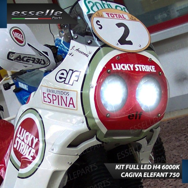 Kit Full LED Lampade H4 18000 LUMEN Cagiva Elefant 750 1987-1990