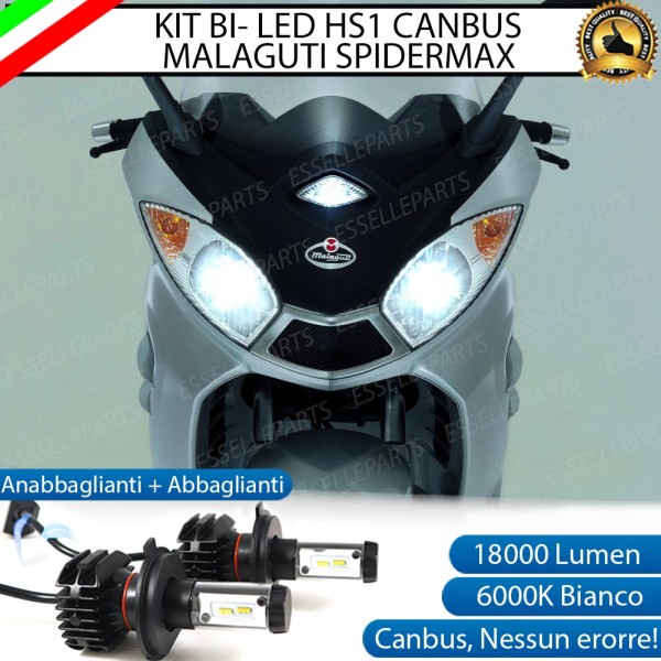 Kit Full LED Coppia HS1 18000 Lumen per MALAGUTI Spider Max 500 2004-2007 GT