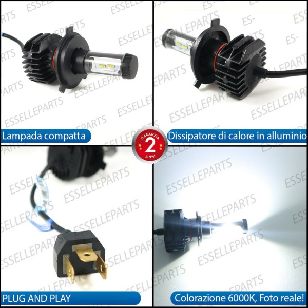 Kit Full LED HS1 9000 Lumen Anabbaglianti Abbaglianti per KYMCO Dink 200 2007-2017 DD