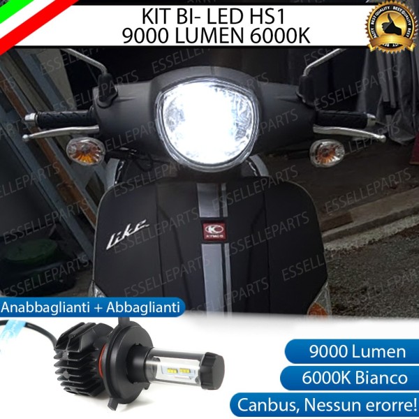 Kit Full LED HS1 9000 Lumen Anabbaglianti Abbaglianti per KYMCO Like 125 2017-2019 E4
