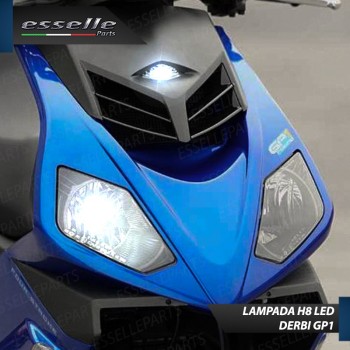 Lampada Singola Anabbagliante LED H8 3000 Lumen per DERBI GP1 50 2005-2012 Open