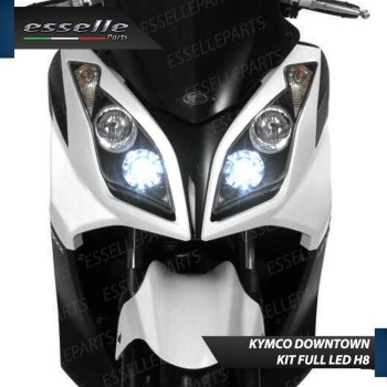 Kit Full LED Coppia H8 9600 Lumen Anabbaglianti per KYMCO Downtown 125i 2009-2017