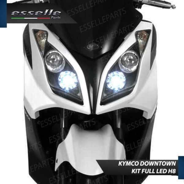 Kit Full LED Coppia H8 9600 Lumen Anabbaglianti per KYMCO Downtown 200i 2009-2016