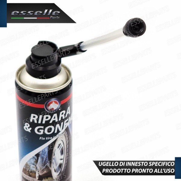 Bomboletta Ripara Gomme Moto Scooter Gonfia e ripara ogni tipo di Pneumatico 300ml per Cagiva
