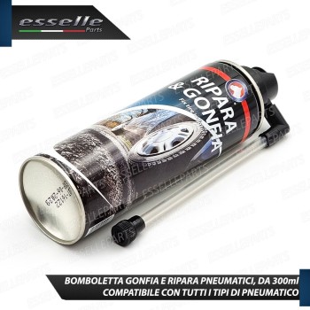 Bomboletta Ripara Gomme Moto Scooter Gonfia e ripara ogni tipo di Pneumatico 300ml per Kawasaki