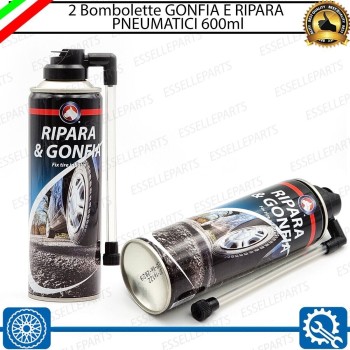 2 Bombolette Ripara Gomme Moto Scooter Gonfia e ripara Pneumatici 300ml per Kymco