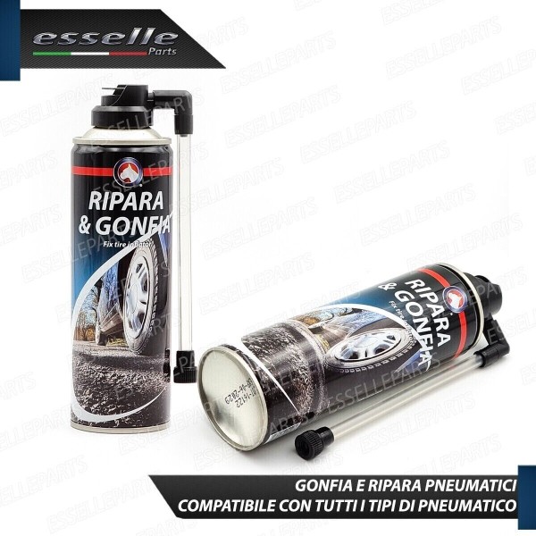 2 Bombolette Ripara Gomme Moto Scooter Gonfia e ripara Pneumatici 300ml per Kymco