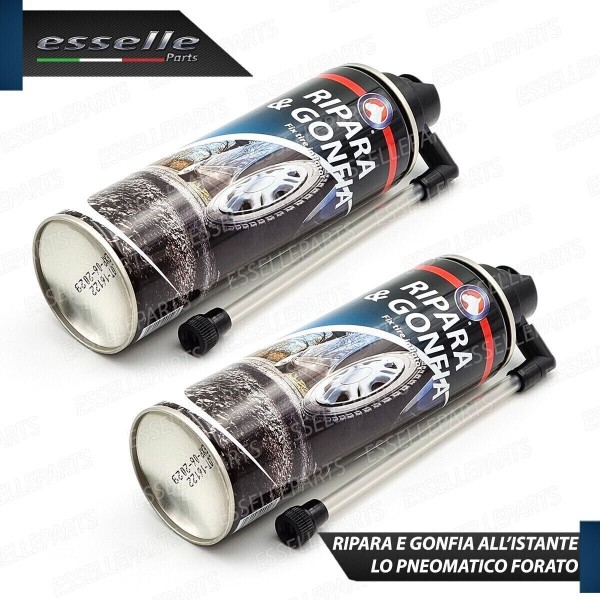 2 Bombolette Ripara Gomme Moto Scooter Gonfia e ripara Pneumatici 300ml per Sym