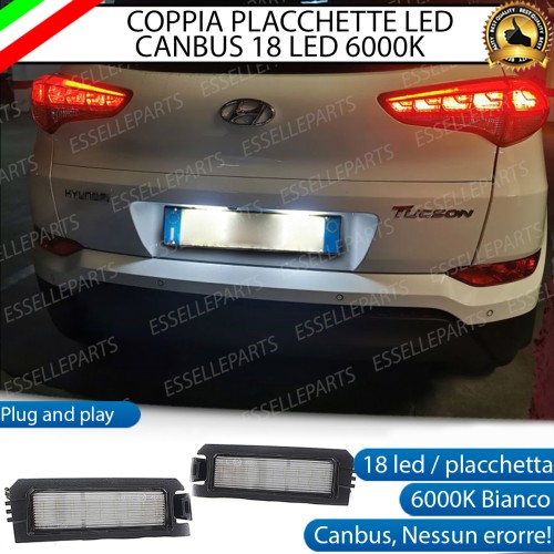 Coppia placchette luci targa 18 LED 6000K Hyundai Tucson Restyling dal 07/2018